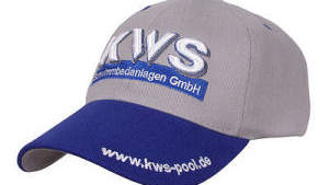 Basball-Caps grau blau mit Logostick