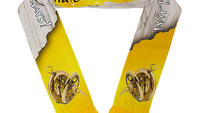 Bedruckte Schals mit Vereinswappen