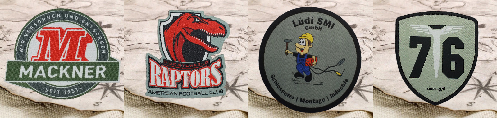 Gewebte Patches