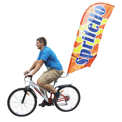 Fahrrad-Werbefahne